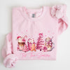 Tis The Season Coffee Drinks Pastel Christmas Pink Snow Cozy Festive Holiday Sweatshirt