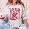 Tis The Season Dancing Santa Geese Christmas Parade Vintage Holiday Party Retro Sweatshirt