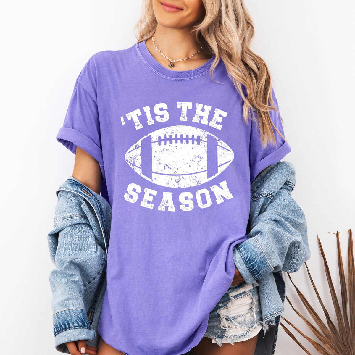 Tis The Season Football Tailgate Party Touchdown Big Game Game Day Sports Enthusiast Comfort Colors Tee