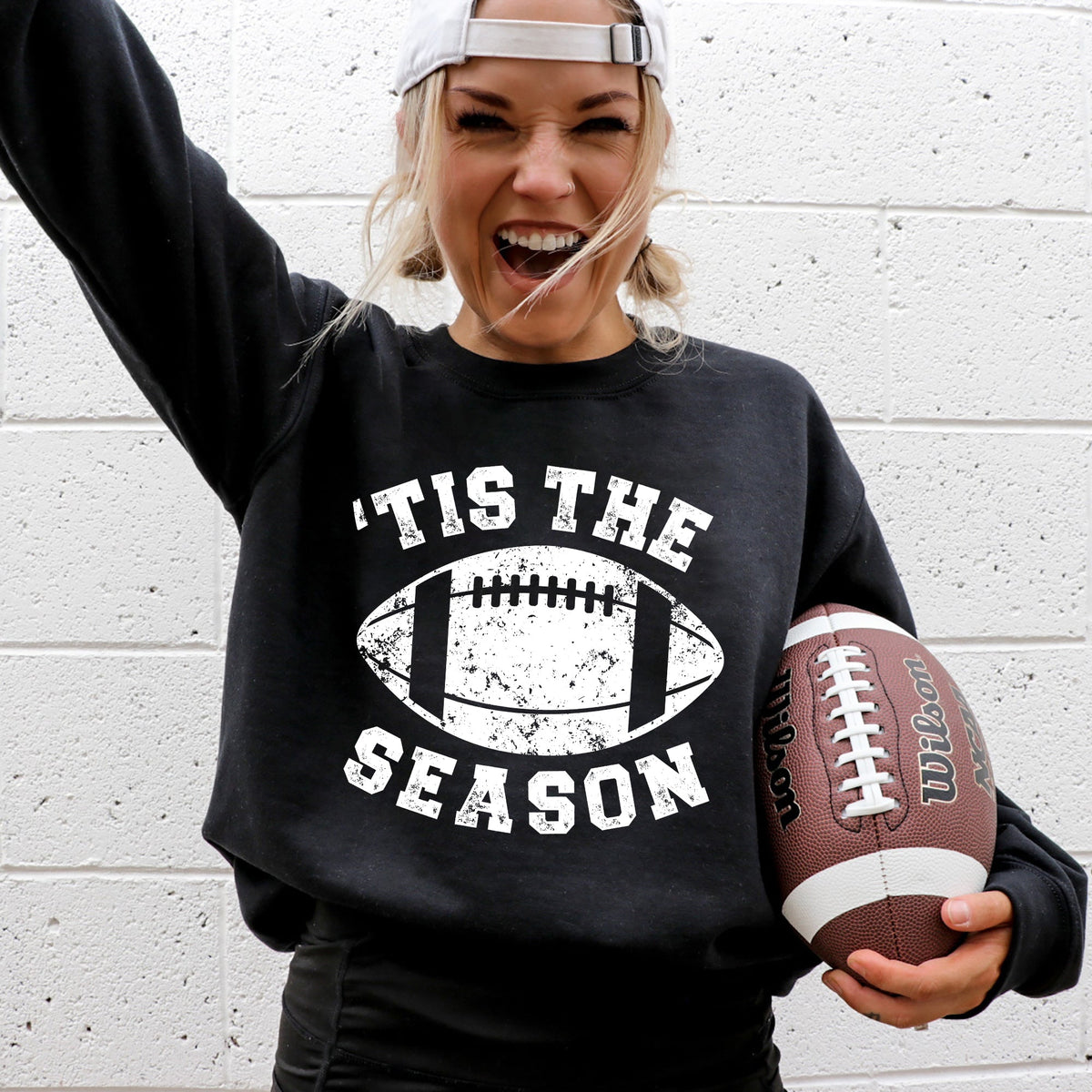 Tis The Season Football Tailgate Party Game Day Big Game Touchdown Fans Sweatshirt