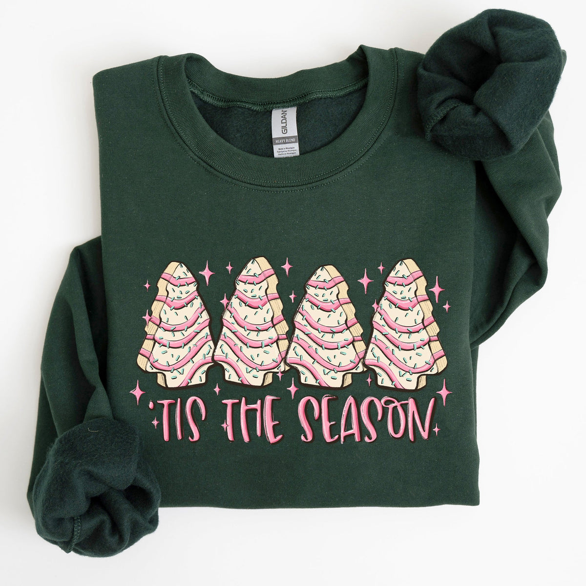 Tis The Season Christmas Cakes Santa Xmas Winter Holiday Cheer And Treats Sweatshirt