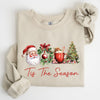 Tis The Season Retro Santa Coffee Christmas Tree Xmas Festive Holiday Sweatshirt