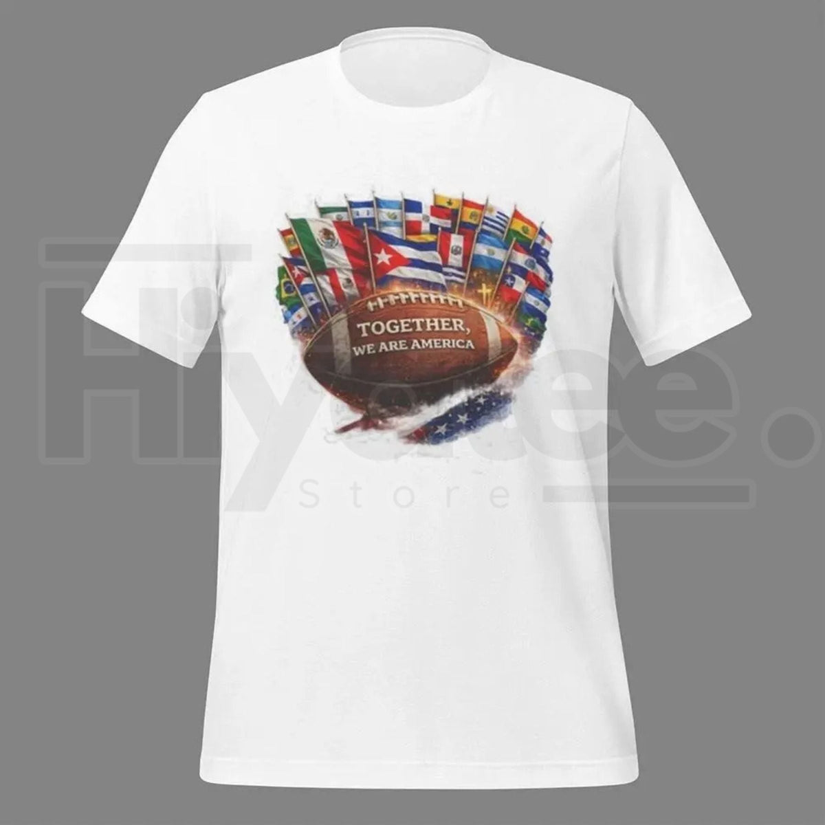 "Together We Are America" Football Graphic Tee – Latinos Valentine's Gift