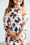 Trick or Twirl 3/4 Sleeve Pocket Twirl Dress