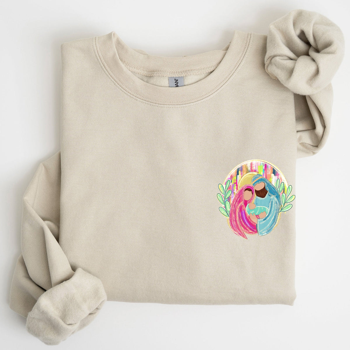 True Story Nativity Pocket Christmas Christian Faith Gospel Cozy Graphic Sweatshirt