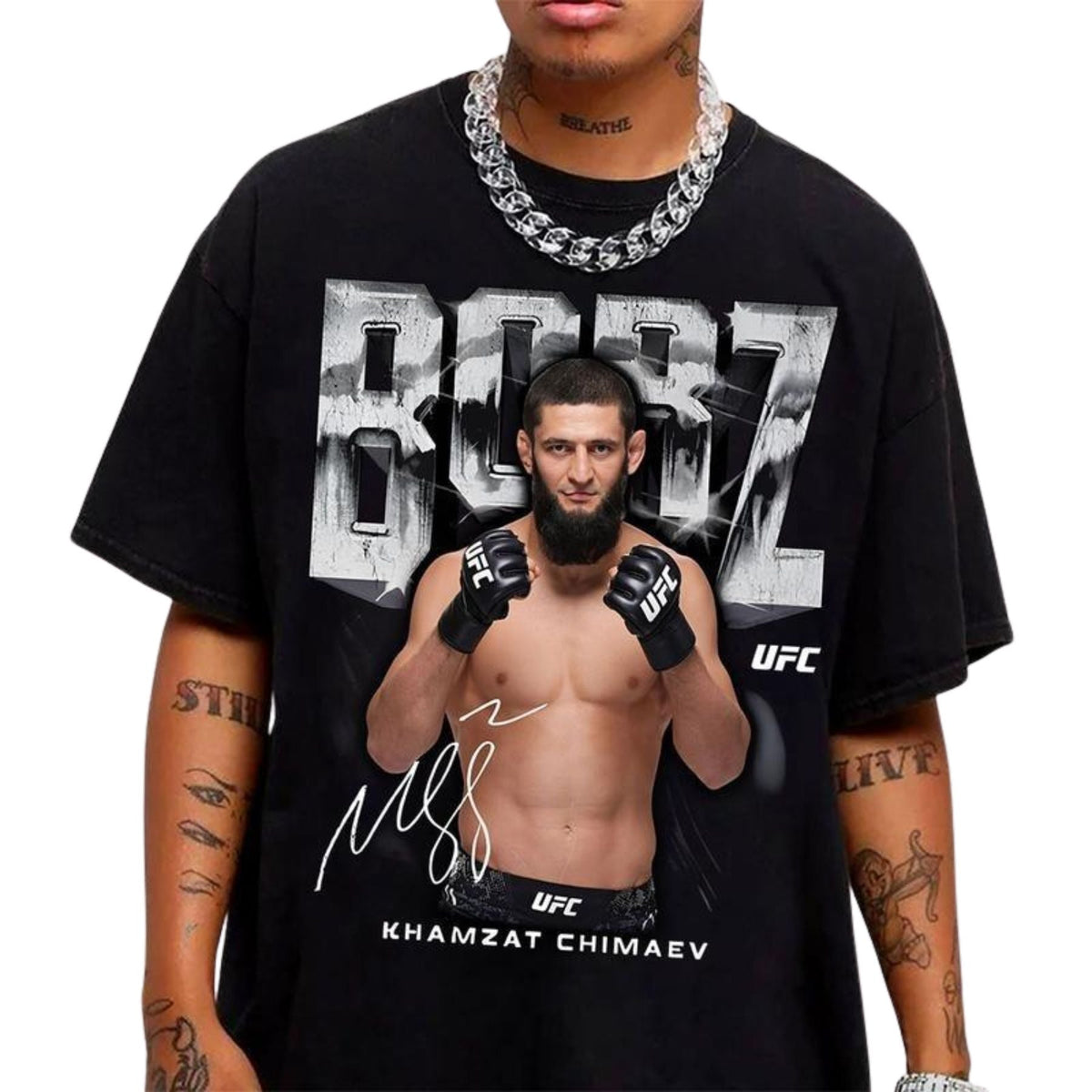 UFC Khamzat "Borz" Chimaev T-Shirt - Fighter Fan Apparel, MMA Graphic Tee