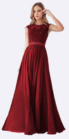 CLEARANCE - Cinderella Divine UJ0011 Cap Sleeved Long Dress (Size S)