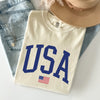 USA Flag Patriotic Emblem Celebrating Independence Day USA Pride Comfort Colors Tee