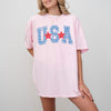 USA Stars Stripes Patriotic Retro Varsity Style Graphic Elements Comfort Colors Tee