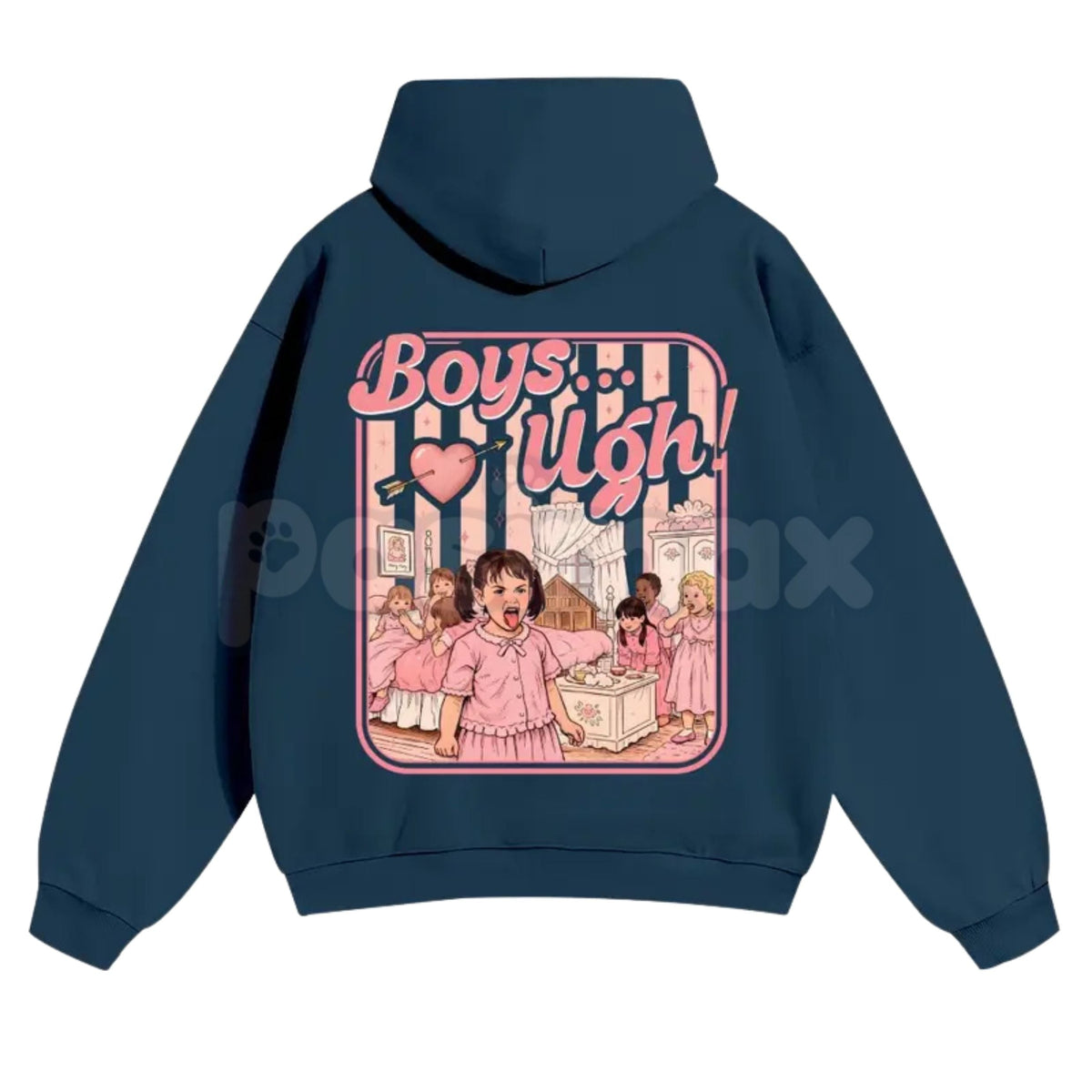 Unisex “Boys...Ugh!” 90s Movie Quote Hoodie – Funny Valentine's Streetwear Pullover, Retro Y2K Aesthetic Graphic Hoodie