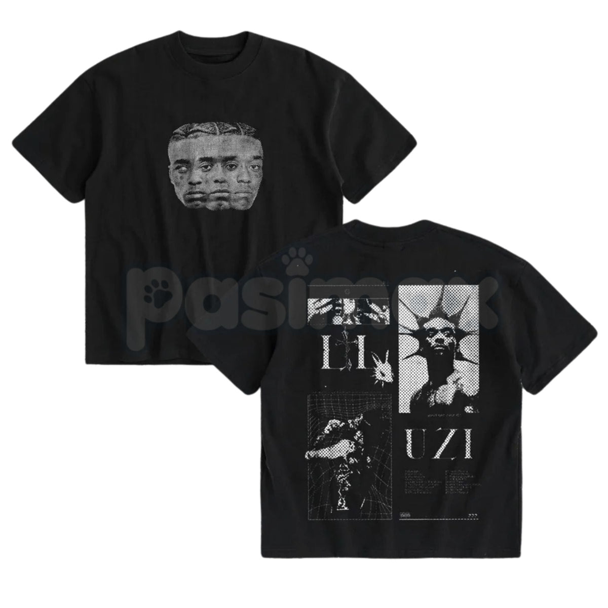 Uziii Double-Sided Heavy Cotton Graphic Tee - Premium Tactical Streetwear Shirt, Bold Urban Graphic Apparel, Heavyweight Double-Print Hypebeast Tee
