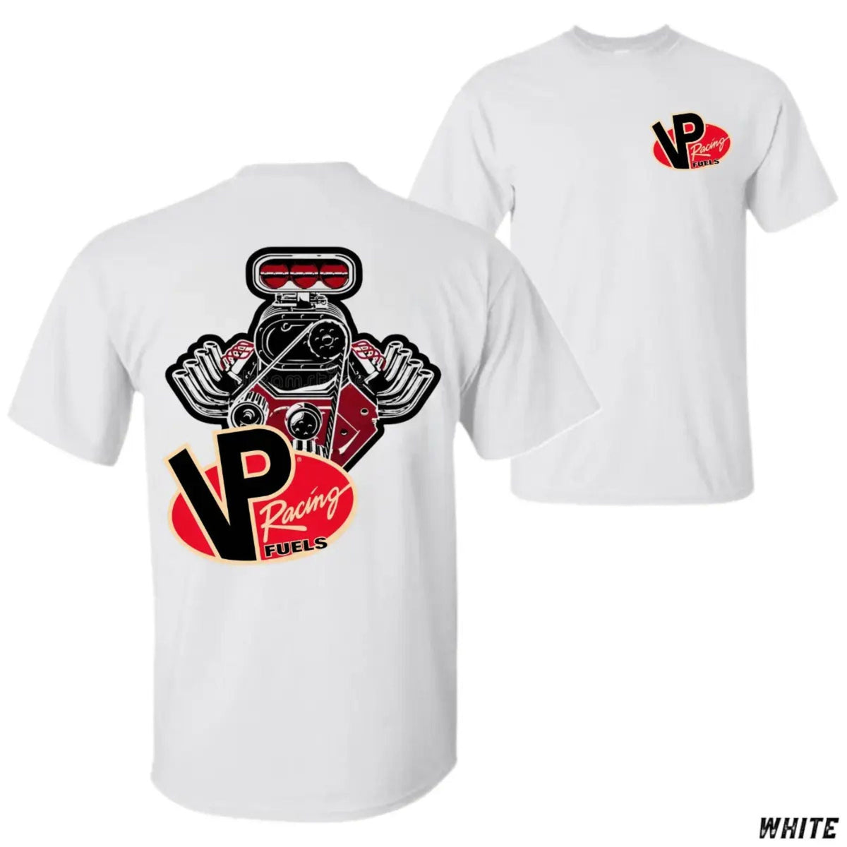 VP Racing Fuels V8 Engine Graphic Tee - Men's Tropical Car Lover's T-shirt, Summer Fashion Apparel