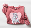 Retro Raccoon Lovers Vintage Valentine's Day Graphic Cozy Soft Fleece Edition Sweatshirt