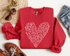 Valentine's Heart Vintage Valentine's Day Cozy Cotton Blend Premium Plus Sweatshirt