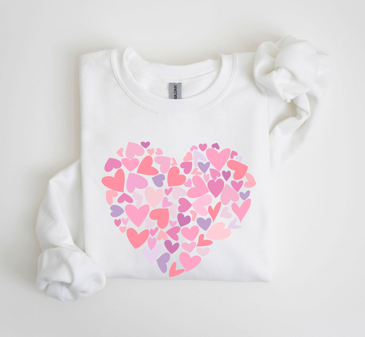 Mini Pink Hearts Retro Vintage Valentine's Day Limited Edition Cozy Graphic Sweatshirt
