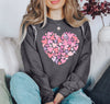 Mini Pink Hearts Retro Vintage Valentine's Day Limited Edition Cozy Graphic Sweatshirt