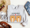 I Love Your Needles Hedgehog Vintage Valentine's Day Hearts Design Artwork Sweatshirt
