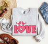 Retro Love Birds Vintage Valentine Romance Illustration For Lovers Of Classic Romantic Imagery Sweatshirt