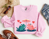 Retro Lover Frogs Vintage Valentine's Day Nostalgic Whimsy Print For Cozy Everyday Comfort Sweatshirt