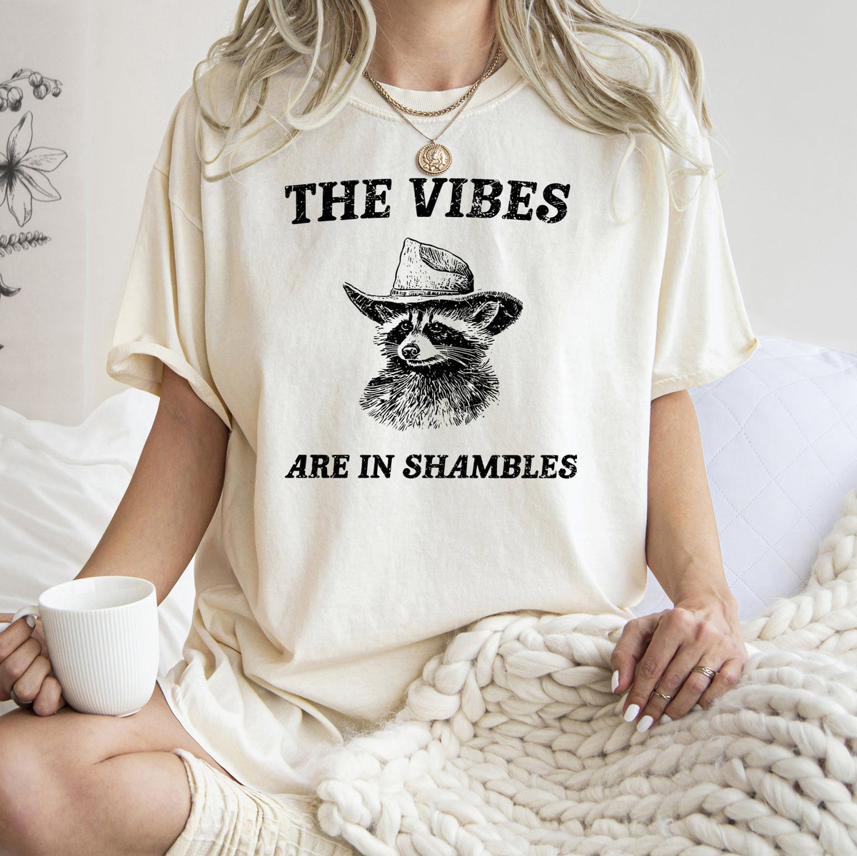 Vibes Are In Shambles Raccoon Meme Edition Version 2024 Limited Release Comfort Colors Tee