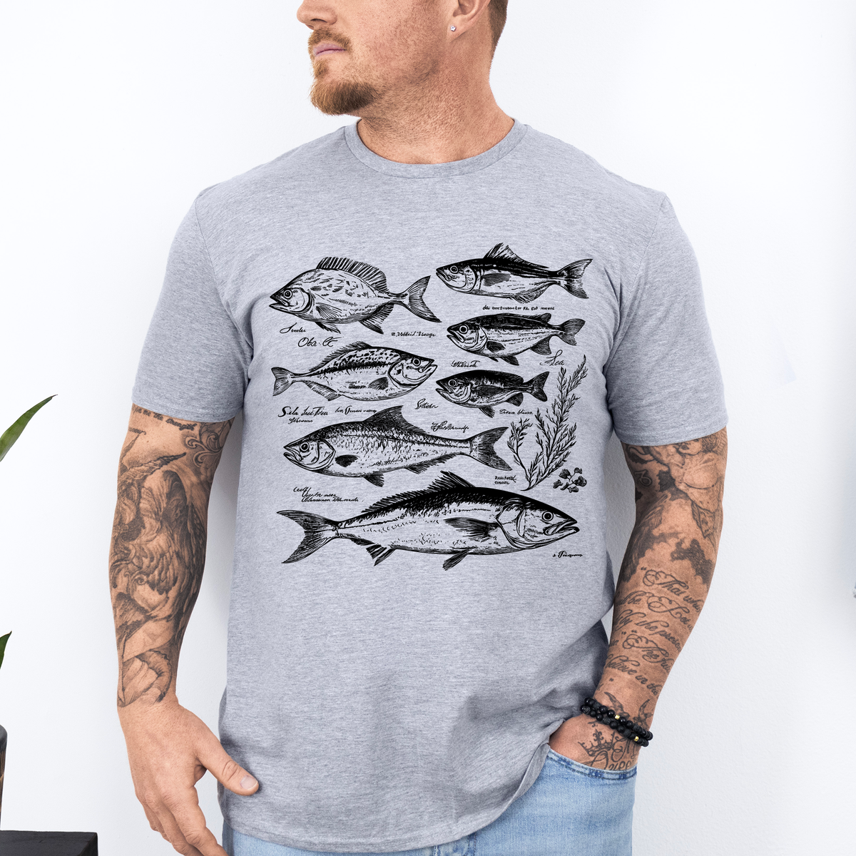 Vintage Fish Retro Print Classic Fishing Artwork Nostalgia For Anglers Graphic Tee