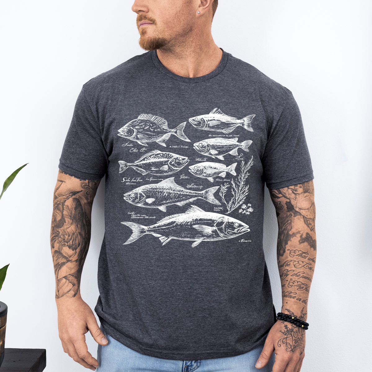 Vintage Fish Retro Print Classic Fishing Artwork Nostalgia For Anglers Graphic Tee