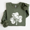Vintage Shamrock St Patrick's Day Celebration Irish Pride Classic Motif For Festive Wear Sweatshirt