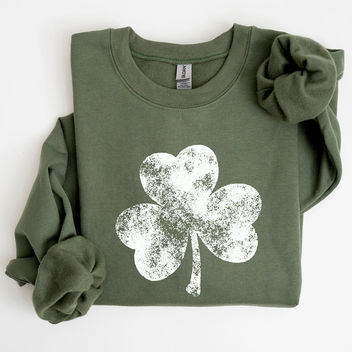 Vintage Shamrock St Patrick's Day Celebration Irish Pride Classic Motif For Festive Wear Sweatshirt