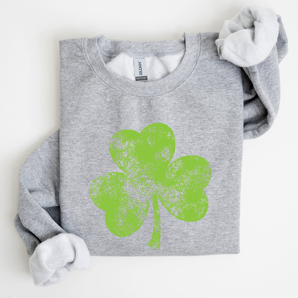 Vintage Shamrock St Patrick's Day Celebration Irish Pride Classic Motif For Festive Wear Sweatshirt