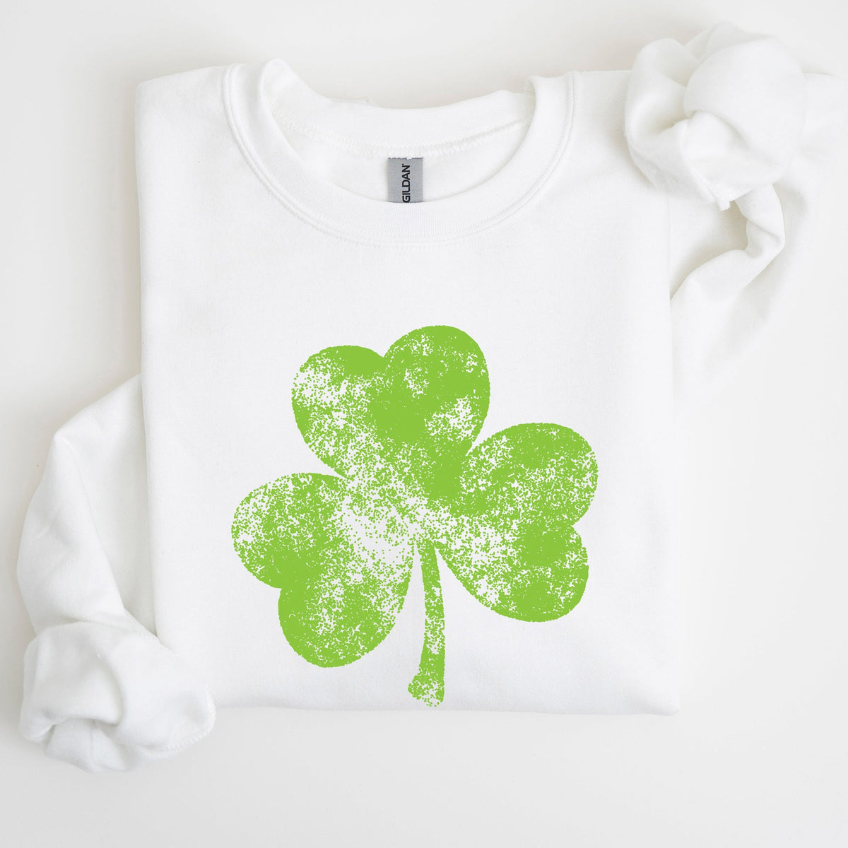 Vintage Shamrock St Patrick's Day Celebration Irish Pride Classic Motif For Festive Wear Sweatshirt