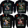 Vintage Christmas All Team Football Step Brothers Crewneck – Funny Holiday Movie Sweatshirt (Black)
