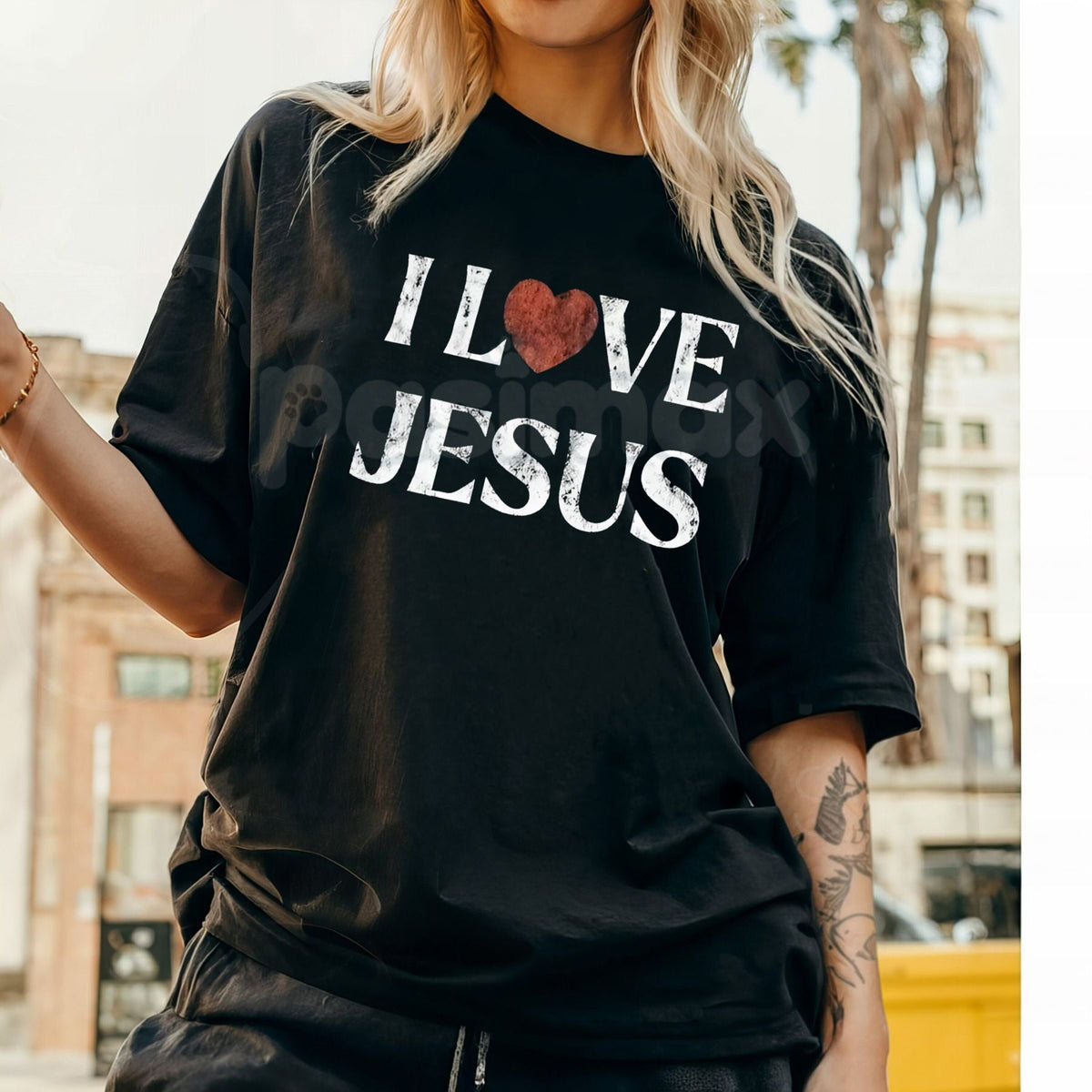 Vintage "I Love Jesus" Print T-Shirt - Retro 70s Christian Graphic Tee, Faith-Based Throwback Apparel, Classic Jesus Peace & Love Fan Gift