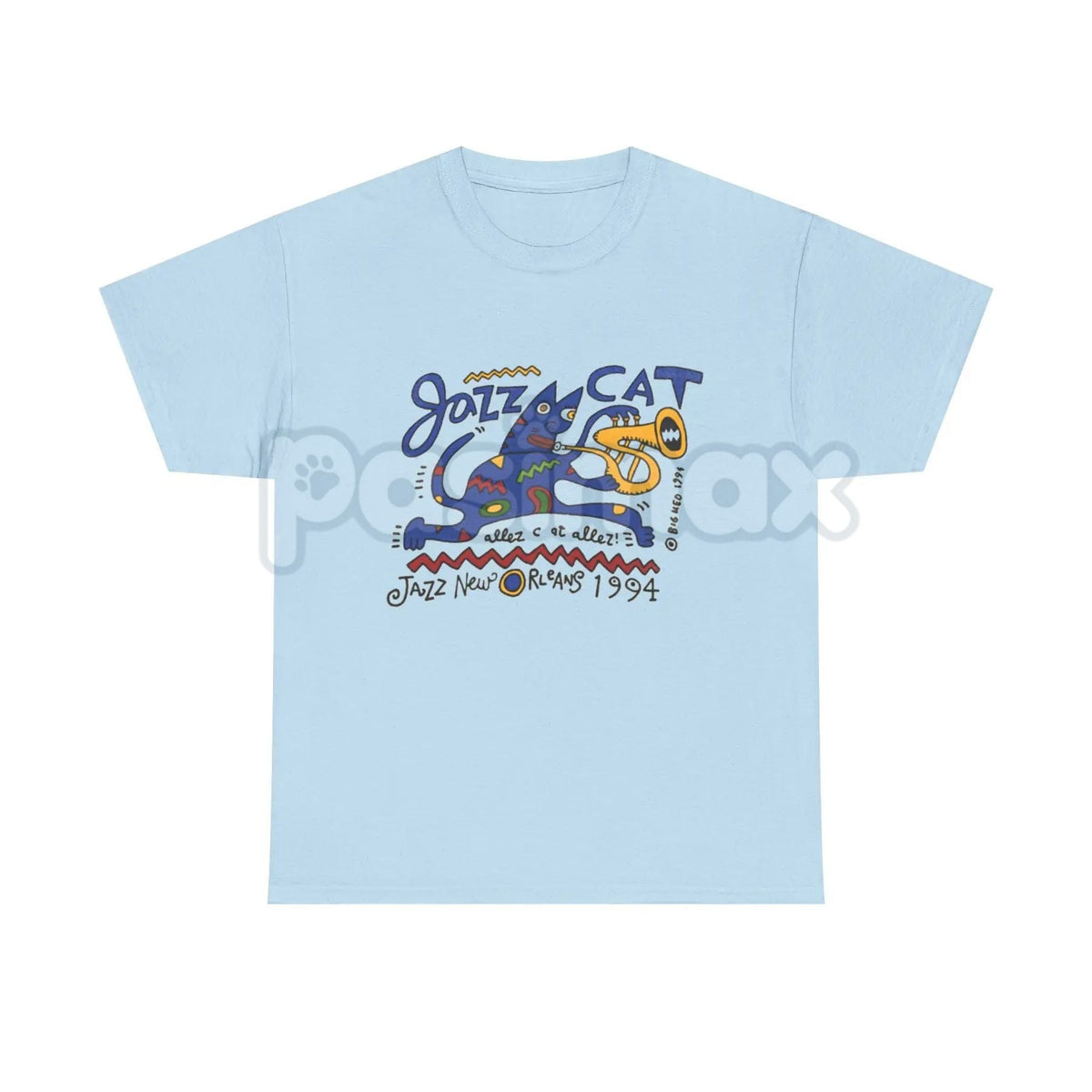 Vintage Jazz Cat "Midnight Session" T-Shirt - Retro Saxophone Cat Graphic Tee, Blue Note Style Jazz Apparel, Mid-Century Modern Music Shirt, Lofi Aesthetic Sax Cat Top, Premium Heavyweight Musician Gift