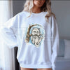 Vintage Kitten Graphic Sweatshirt - Cute Sad Cat in Winter Tree Crewneck Pullover