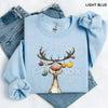 Vintage Reindeer Sweatshirt | Retro Christmas Crewneck Jumper | Nostalgic Holiday Graphic Top
