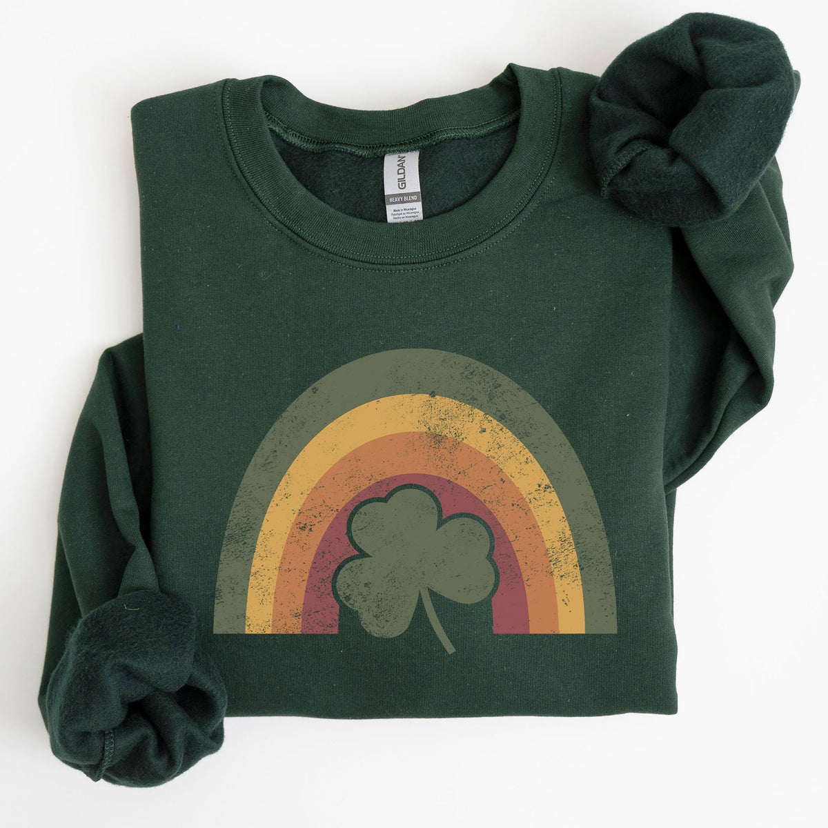 Cozy Vintage Retro St Patrick's Day Rainbow Irish Lucky Premium Classic Sweatshirt
