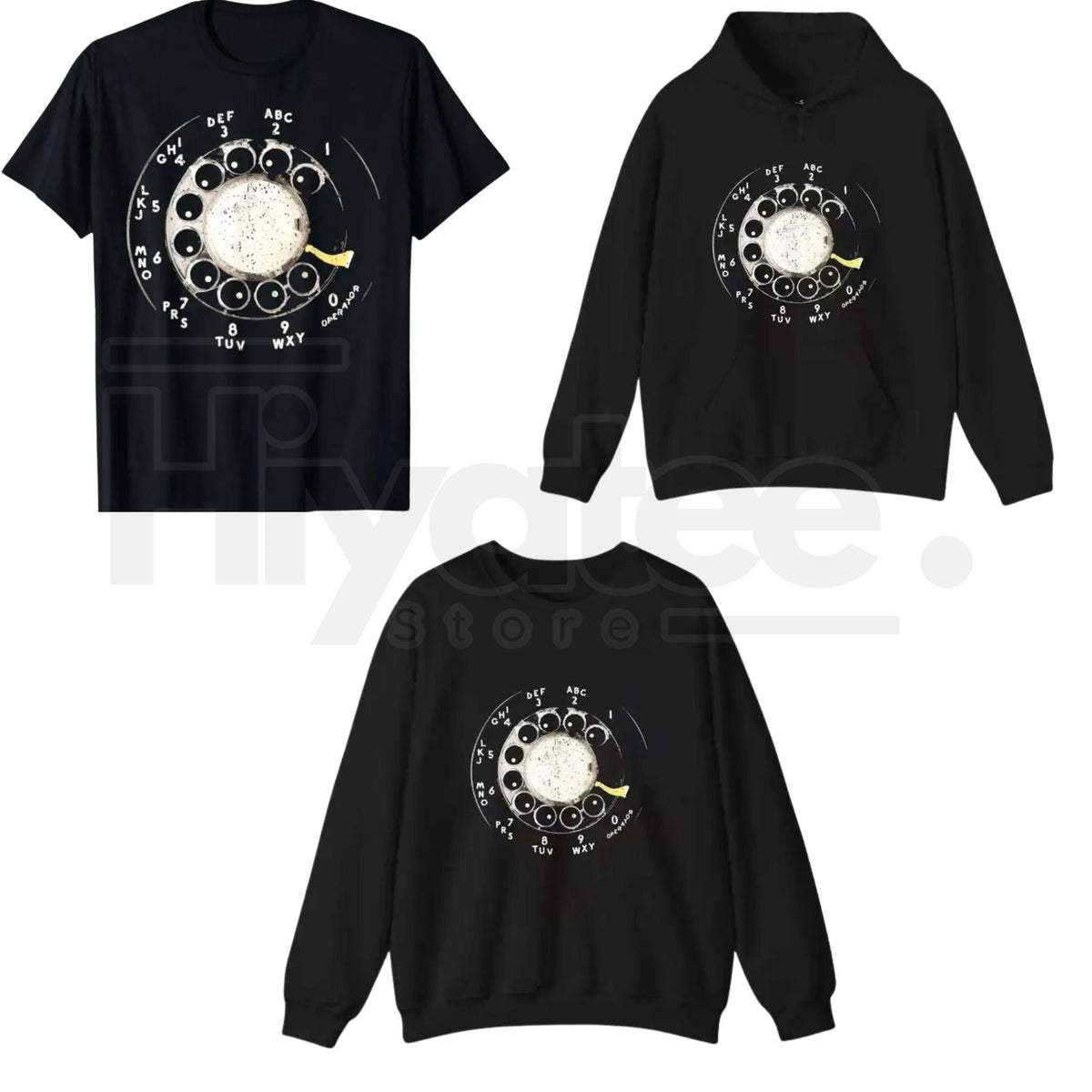 "Vintage Rotary Phone Dial" – Retro Tech Aesthetic Women's Graphic Top