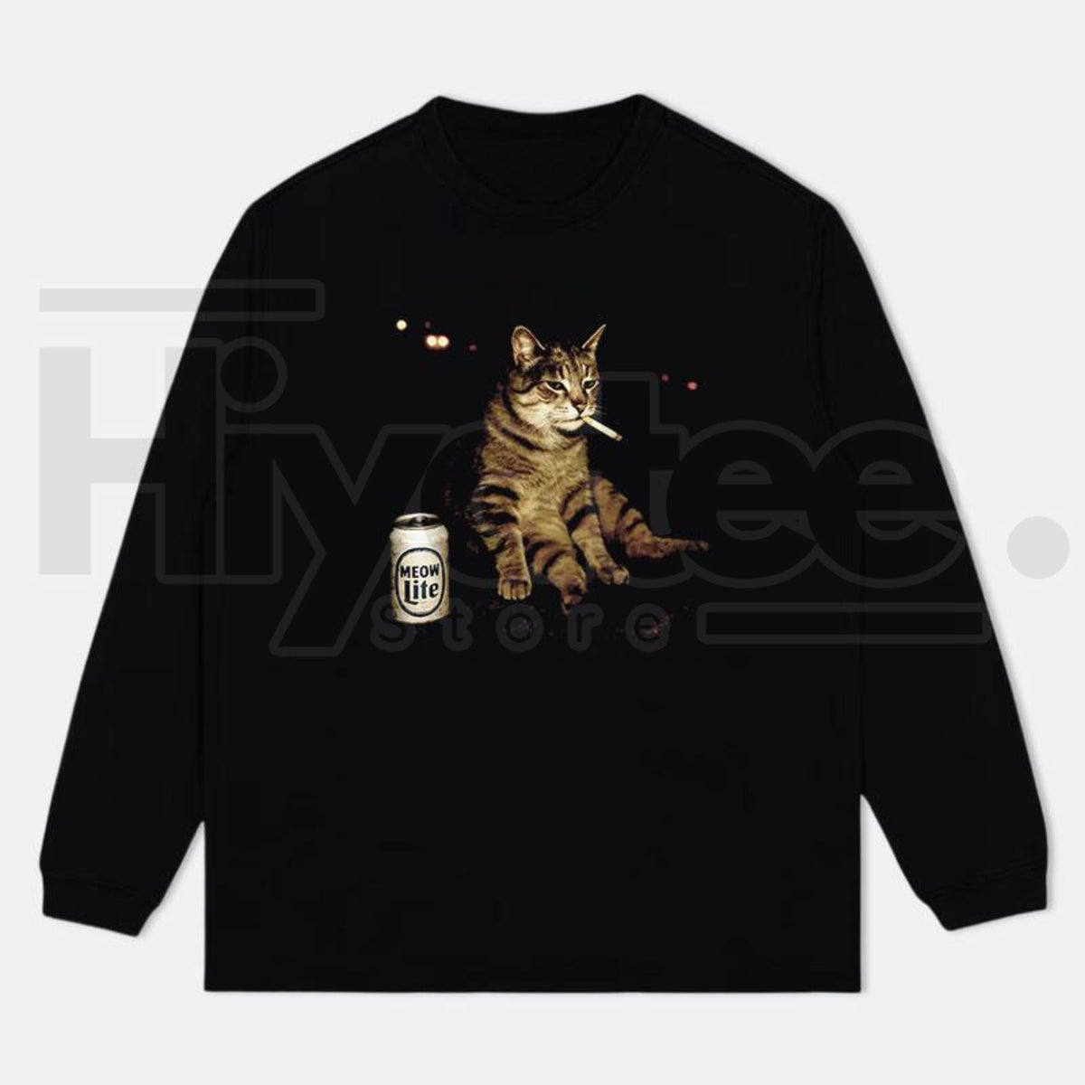 WACKY CAT Unisex Oversized Crew Neck Sweatshirt: 072207 Streetwear