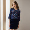 Pleione Women's 3/4 Sleeve Multi Layered Cuff Blouse