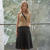 Pleione Lace-trimmed Peplum Blouse