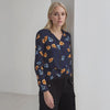 Pleione Women's Wrap Front Long Sleeve Blouse