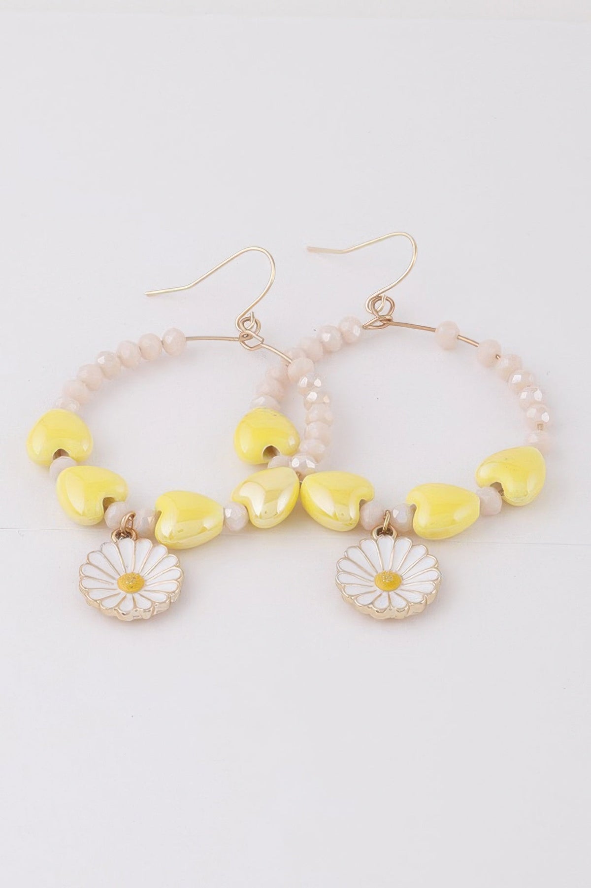 Open Beaded Flower Earrings