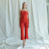 Women's High-Waisted Cropped Pants In Poppy Red