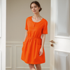 Women's Short Sleeve Utility Dress in Poppy