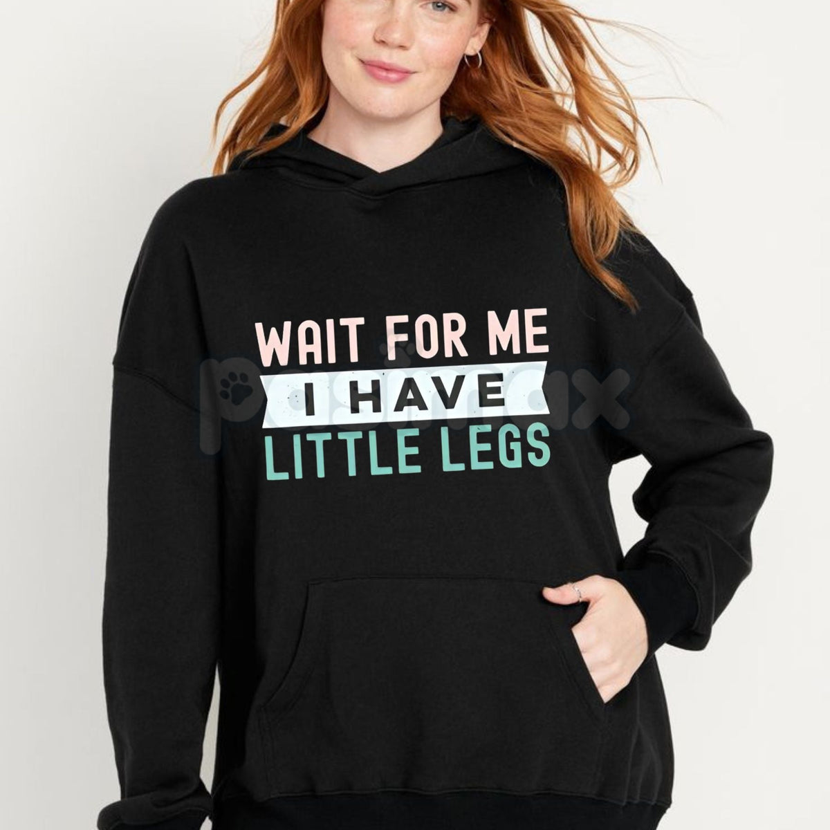 "Wait For Me I Have Little Legs" Funny Hoodie – Sarcastic Corgi & Short People Humor Pullover, Cute Graphic Gift, Unisex