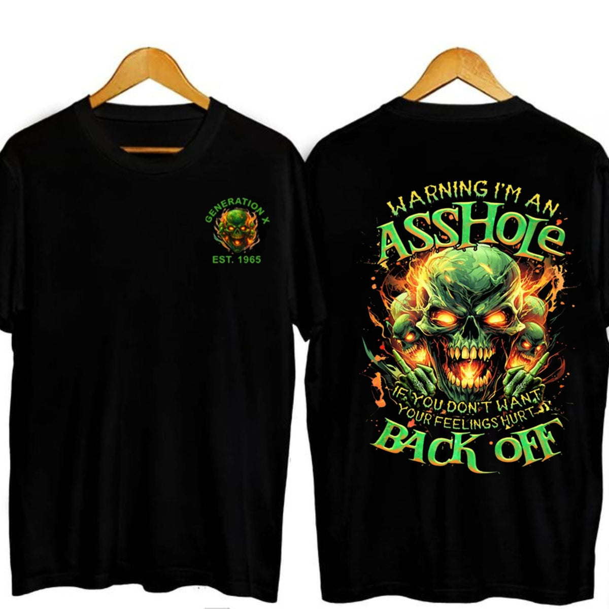 "Warning I'm An A*shole" Gen X T-shirt - Custom Year "FAFO" Tee, Badass Generation Apparel