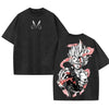 Warrior Power Vintage Washed T-Shirt – DBZ Inspired Anime Graphic Tee, Saiyan Streetwear