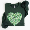 Watercolor Shamrocks Heart St Patrick's Day Graphic Celebration Edition Sweatshirt