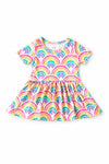Watercolor Rainbows S/S Twirl Bodysuit