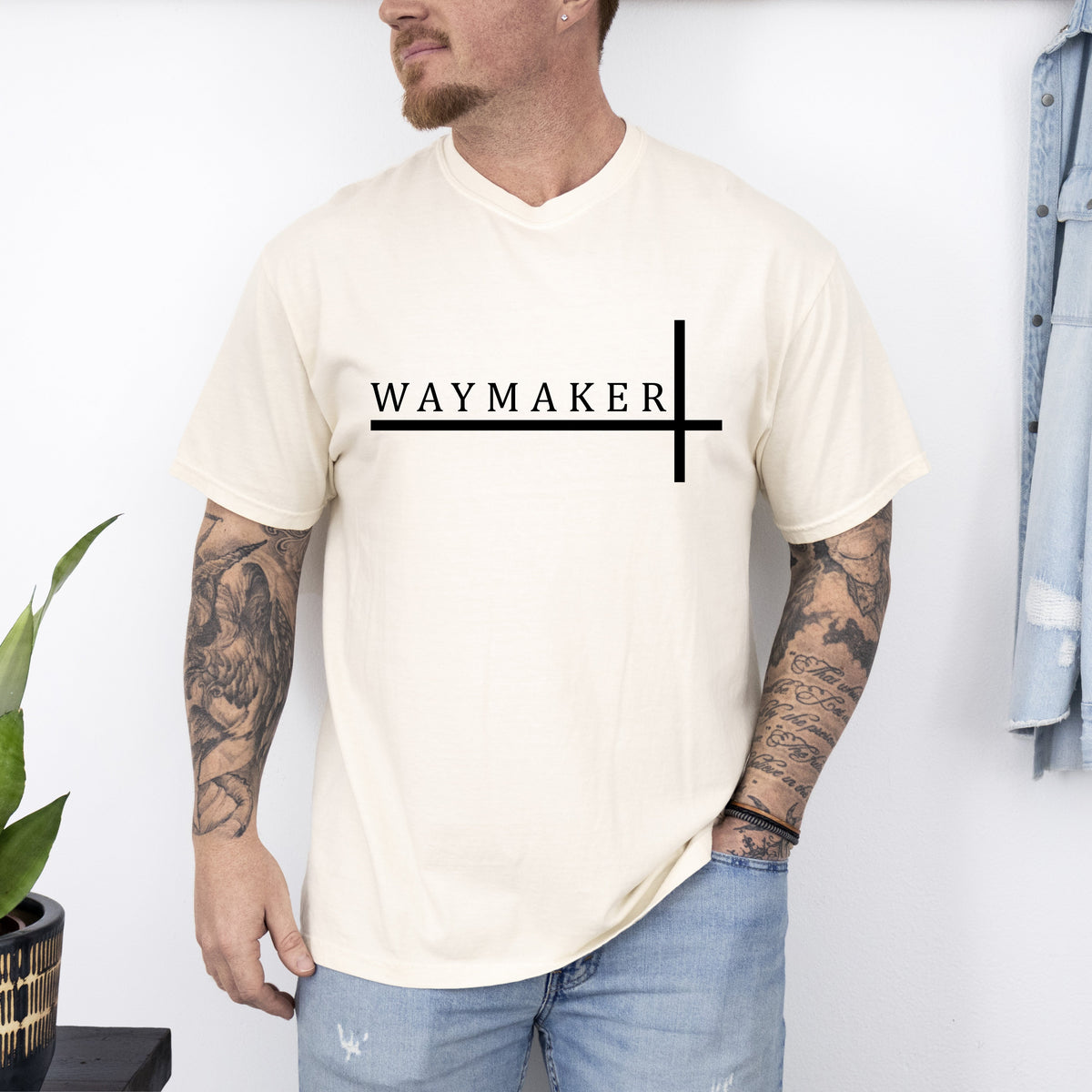 Way Maker Faith Christian Jesus Gospel Religious Scripture Verse Artwork Comfort Colors Tee